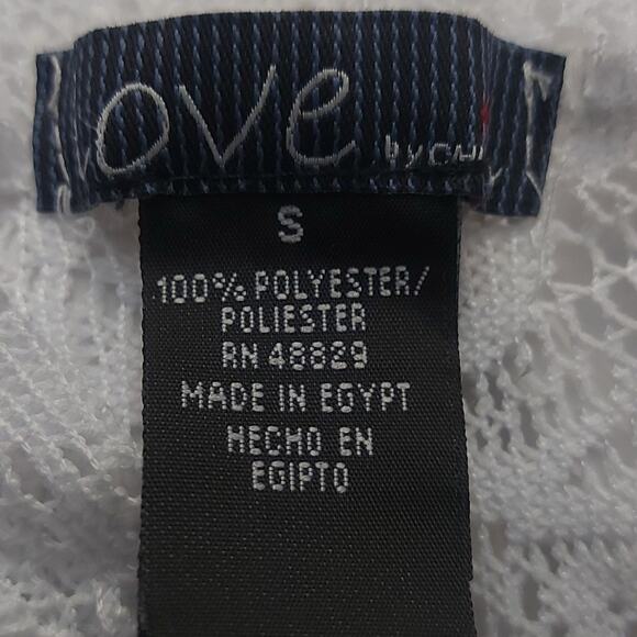 Love by Chesley White Floral Crochet Hooded Swimsuit Cover Up Vacation Boho Swim - Picture 8 of 8